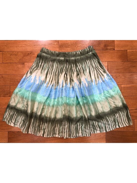 Bandolino Dresses & Skirts - Bandolino 100% Silk Multicolor Ombre Design Skirt Size 6 Watercolor Y2K Artistic